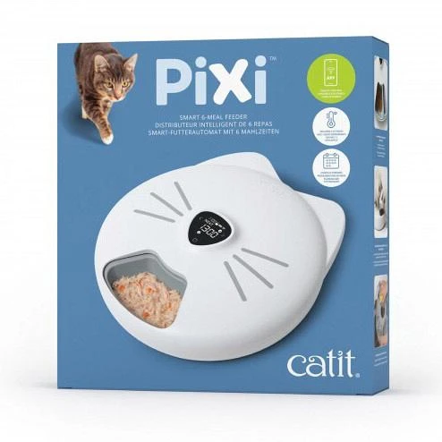 Catit Pixi Smart 6-Meal Feeder Wit 1 Catit Pixi Smart 6-Meal Feeder Wit