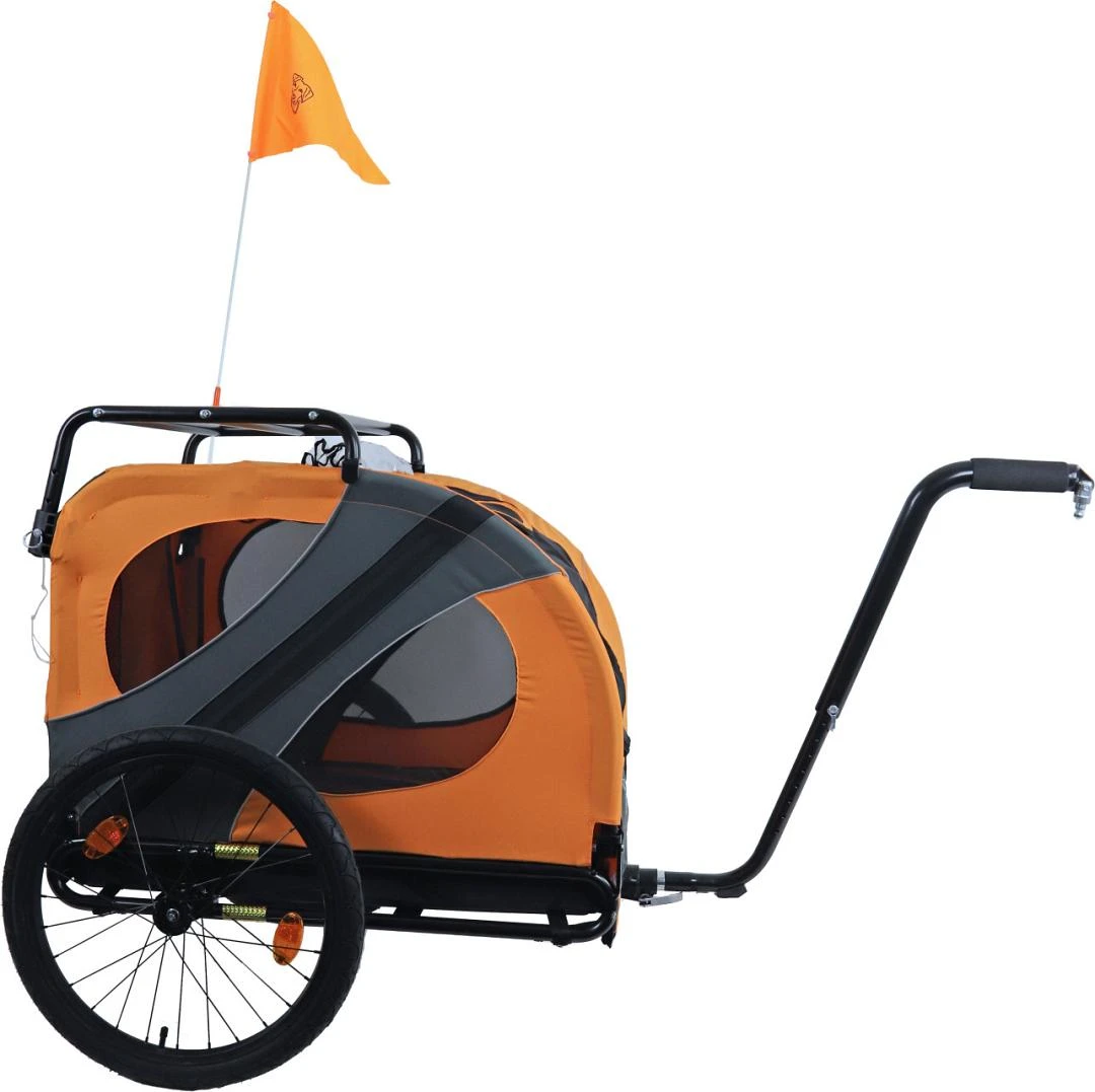 DoggyRide Hondenfietskar Novel 15 Compleet Oranje/Zwart 2 DoggyRide Hondenfietskar Novel 15 Compleet Oranje/Zwart - Afbeelding 2