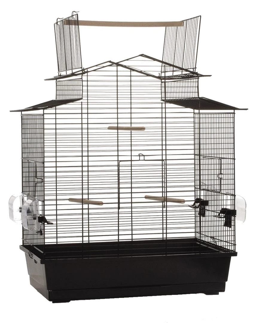 Beeztees Vogelkooi Big Iza 3 Open Zwart 1 Beeztees Vogelkooi Big Iza 3 Open Zwart