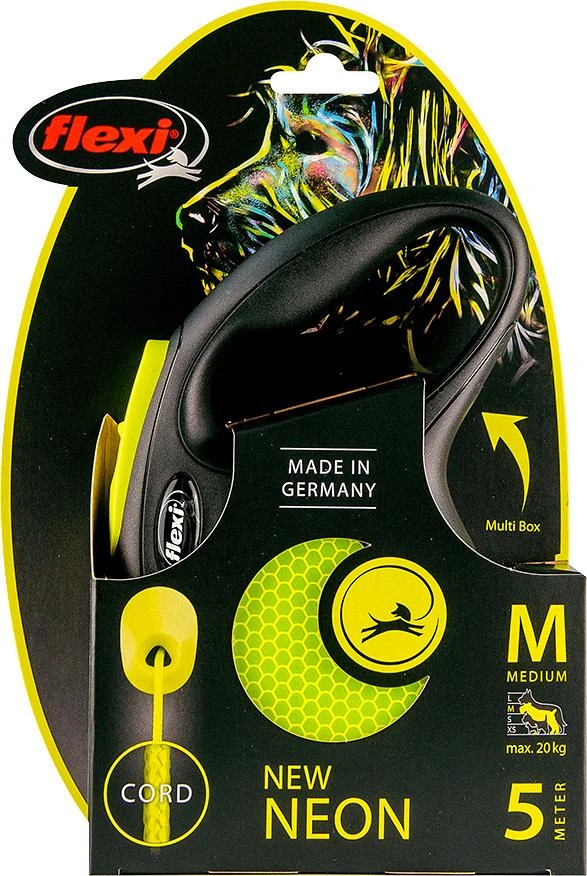 Flexi New Neon M Met Koord Geel 5 Mtr 2 Flexi New Neon M Met Koord Geel 5 Mtr - Afbeelding 2