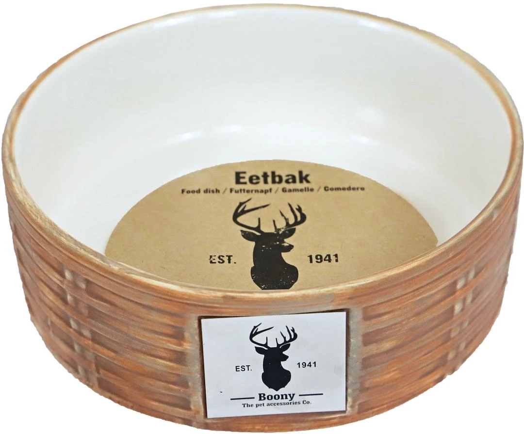 Boony Est. 1941 Voerbak Steen Wicker Sand 2 Boony Est. 1941 Voerbak Steen Wicker Sand - Afbeelding 2