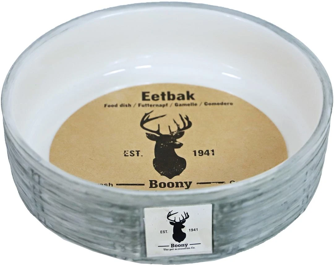 Boony Est. 1941 Voerbak Steen Wicker Grey 2 Boony Est. 1941 Voerbak Steen Wicker Grey - Afbeelding 2