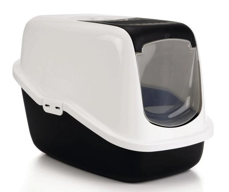 Savic Kattenbak Nestor Zwart/wit 1 Savic Kattenbak Nestor Zwart/wit