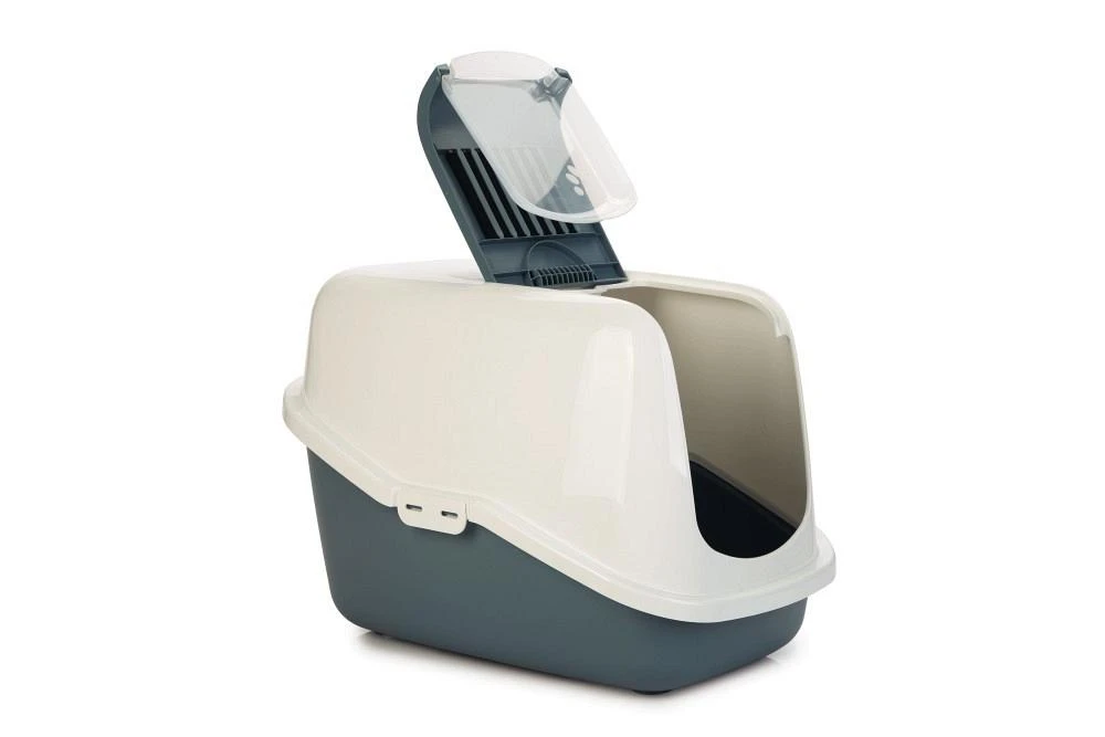 Savic Kattenbak Nestor Blauw/wit 2 Savic Kattenbak Nestor Blauw/wit - Afbeelding 2