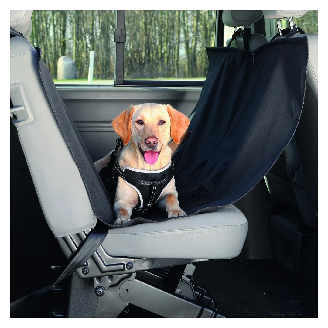 TRIXIE Nylon Autodeken Zwart 1 TRIXIE Nylon Autodeken Zwart