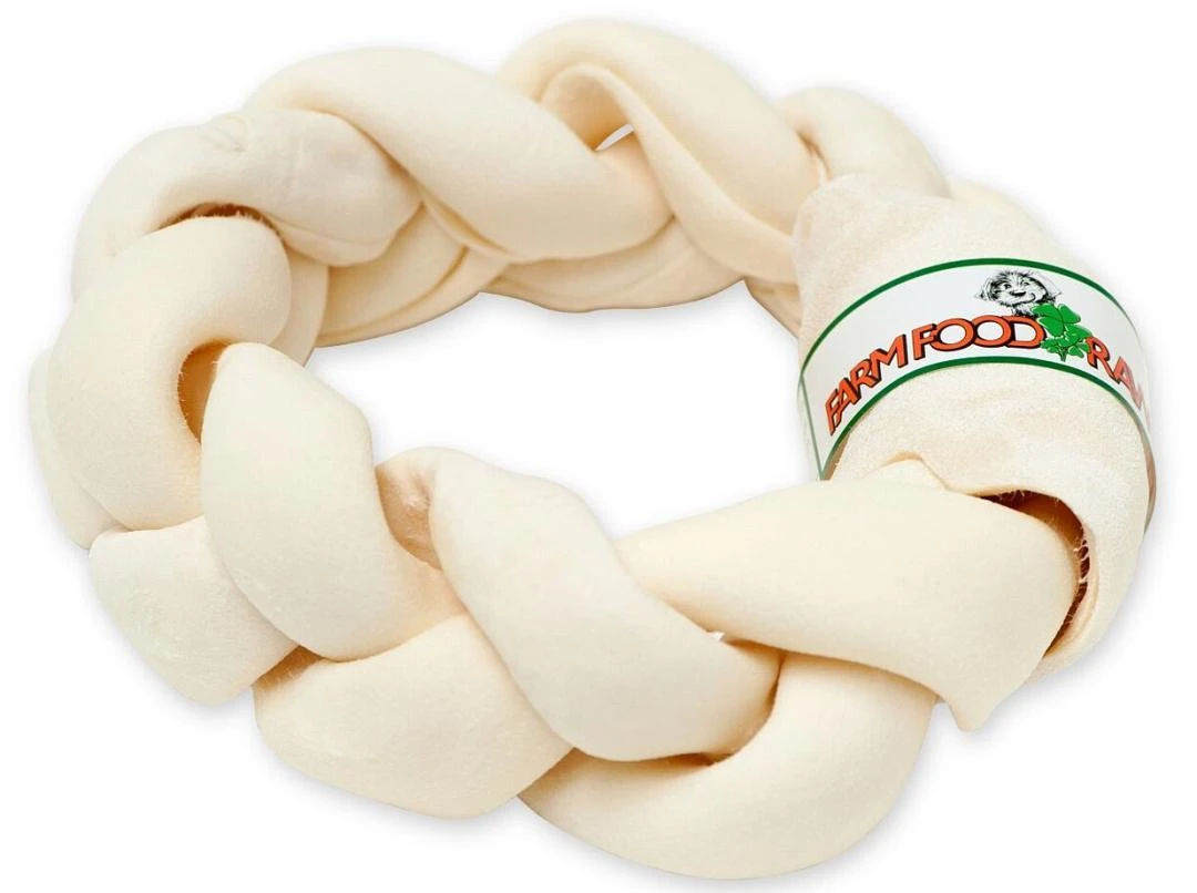Farm Food Rawhide Dental Gevlochten Ring L 1 Farm Food Rawhide Dental Gevlochten Ring L