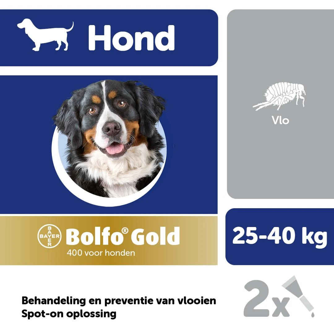 Bolfo Gold 400 Hond 2 Pipetten 2 Bolfo Gold 400 Hond 2 Pipetten - Afbeelding 2