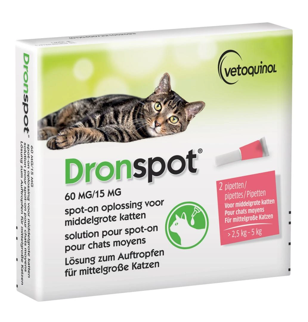 Dronspot Spot-on Ontwormingspipet Kat 2,5 - 5 Kg 1 Dronspot Spot-on Ontwormingspipet Kat 2,5 - 5 Kg