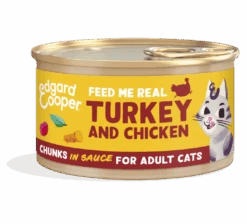 Edgard & Cooper Kattenvoer Kalkoen & Kip Chunks 85 Gr