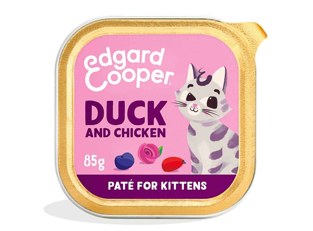 Edgard & Cooper Kattenvoer Kitten Eend & Kip Paté 85 Gr 1 Edgard & Cooper Kattenvoer Kitten Eend & Kip Paté 85 Gr