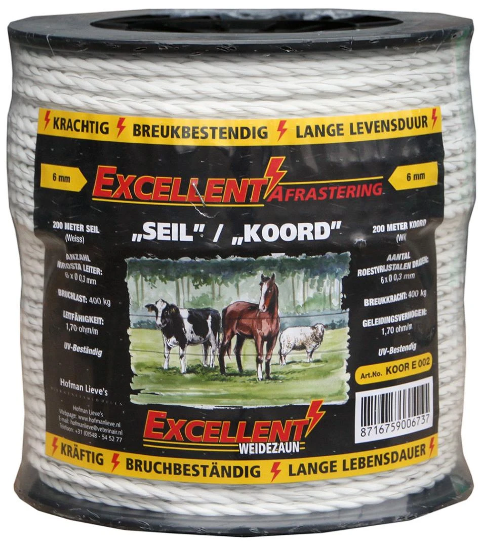 Koord Excellent Eco 200 M / 6 Mm Wit 1 Koord Excellent Eco 200 M / 6 Mm Wit