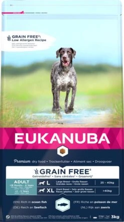 Eukanuba Hondenvoer Adult L/XL Grain Free Oceanfish 3 Kg