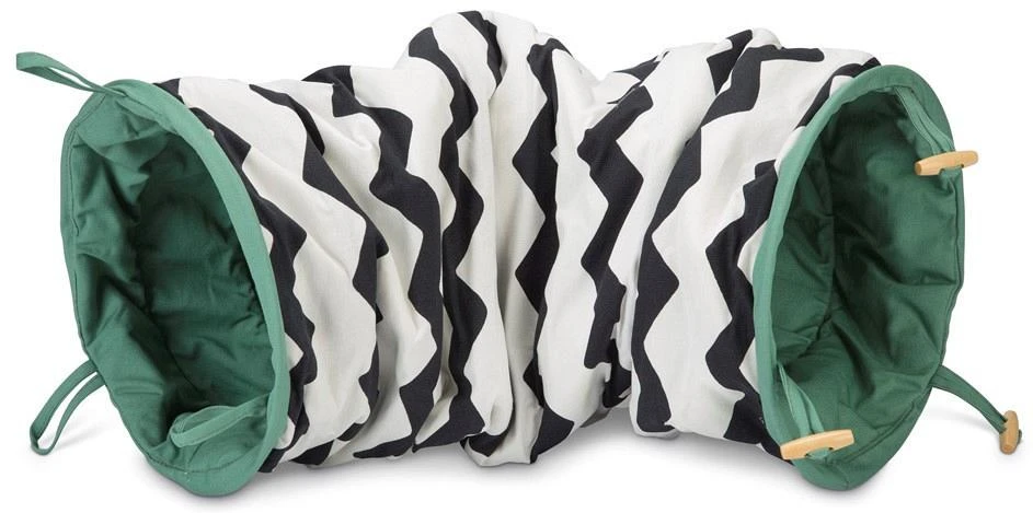 Beeztees Speeltunnel Bengy Zwart/wit/groen 1 Beeztees Speeltunnel Bengy Zwart/wit/groen