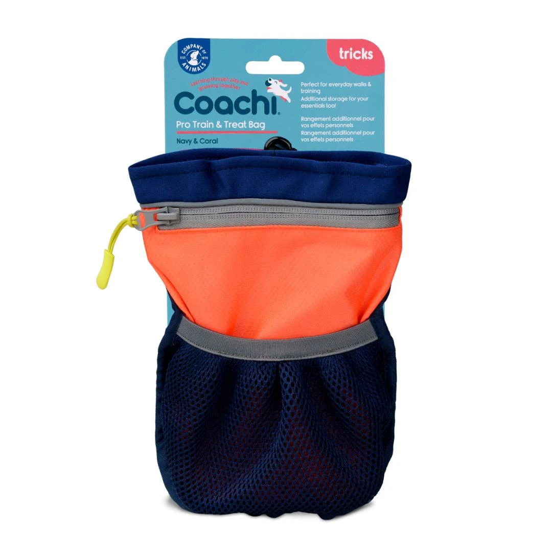 Coachi Train & Treat Bag Pro Navy/Coral 1 Coachi Train & Treat Bag Pro Navy/Coral