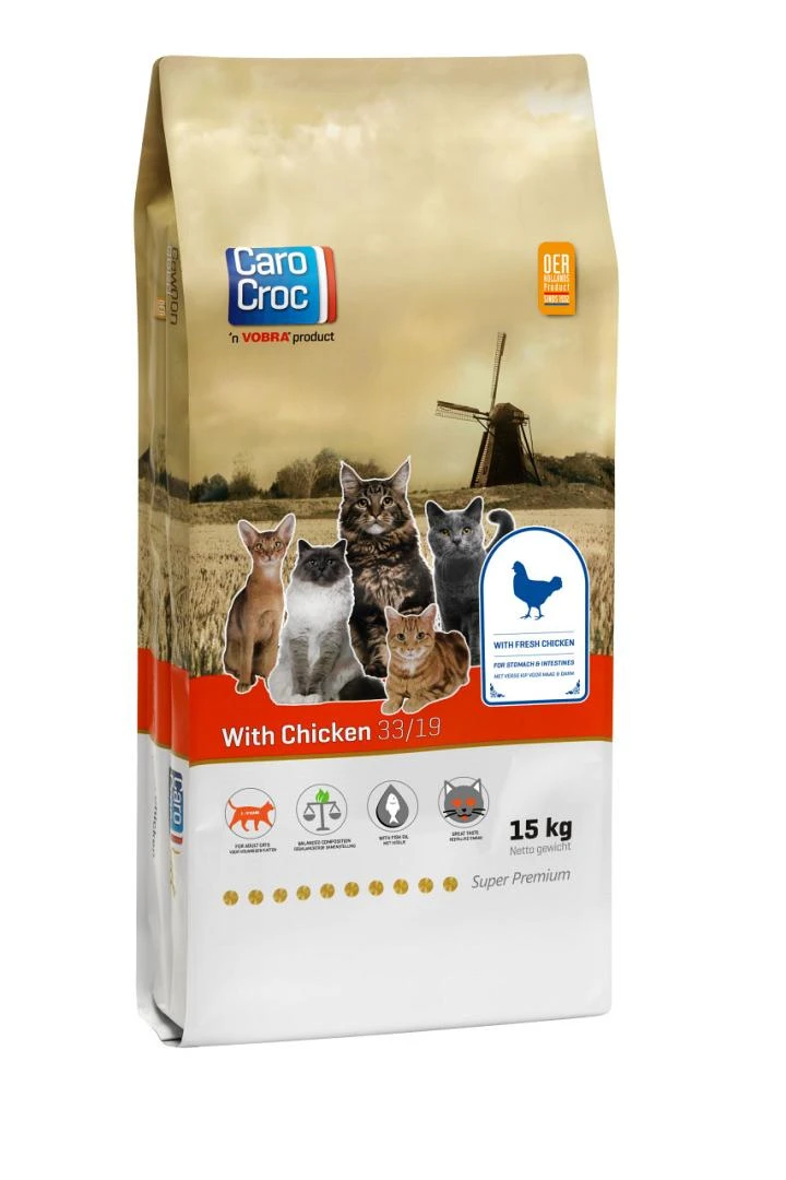 CaroCroc Kattenvoer With Chicken 15 Kg 1 CaroCroc Kattenvoer With Chicken 15 Kg