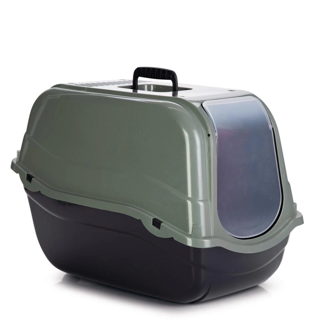 Beeztees Kattenbak Romeo Eco Groen/zwart 1 Beeztees Kattenbak Romeo Eco Groen/zwart