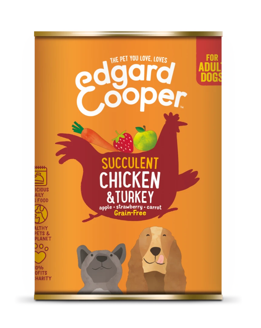 Edgard & Cooper Hondenvoer Adult Kip En Kalkoen 400 Gr 1 Edgard & Cooper Hondenvoer Adult Kip En Kalkoen 400 Gr