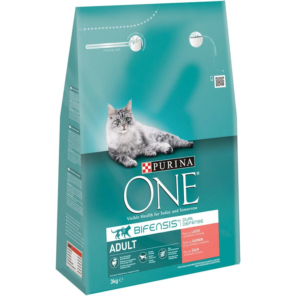 One Kattenvoer Adult Zalm En Volkoren Granen 3 Kg 1 One Kattenvoer Adult Zalm En Volkoren Granen 3 Kg