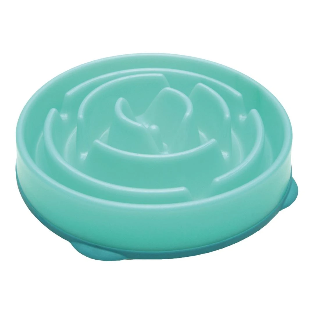 Outward Hound Slo-Bowl Fun Feeder Teal 1 Outward Hound Slo-Bowl Fun Feeder Teal