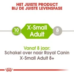 Royal Canin Hondenvoer X-Small Adult 3 Kg 7 Royal Canin Hondenvoer X-Small Adult 3 Kg -Beste Dierenwinkel royal canin x small adult volwassen hond zeer kleine hondenrassen hero image 9
